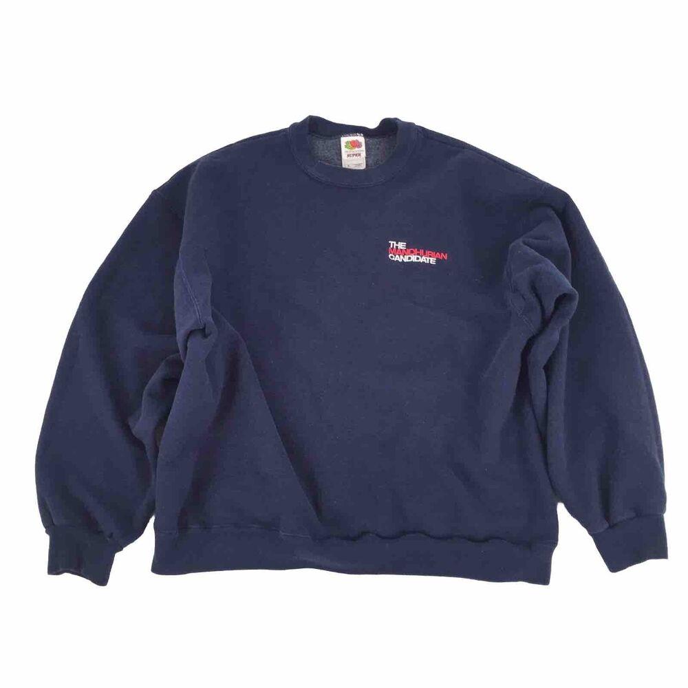 Vintage 2004 The Manchurian Candidate Movie Promo Pullover Sweatshirt XL Blue
